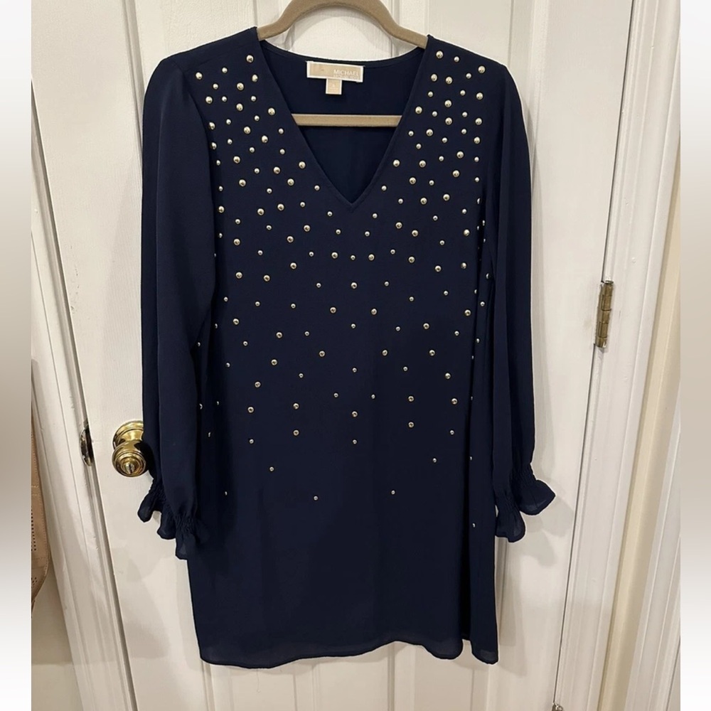 Michael Michael Kors Blue Studded Mini Dress Sz S